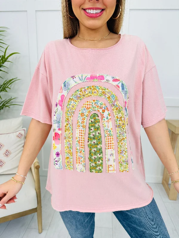Chasing Rainbows Top In Dusty Rose Refined Women's 