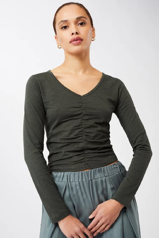 Ruffled Longsleeve (Jungle), GOTS Confident Women's High - fashion Confident Women's High - fashion