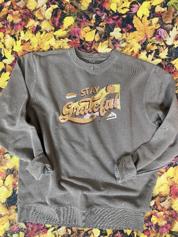 Stay Grateful Pigment Dyed Graphic Sweatshirt* - Final Sale Women Women