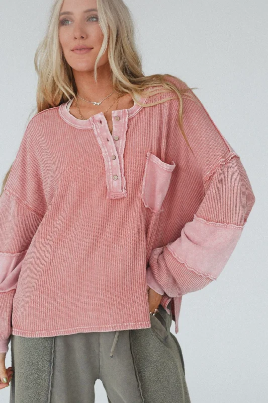 Rocky Henley Top - Rose Tough Women's Military - inspired