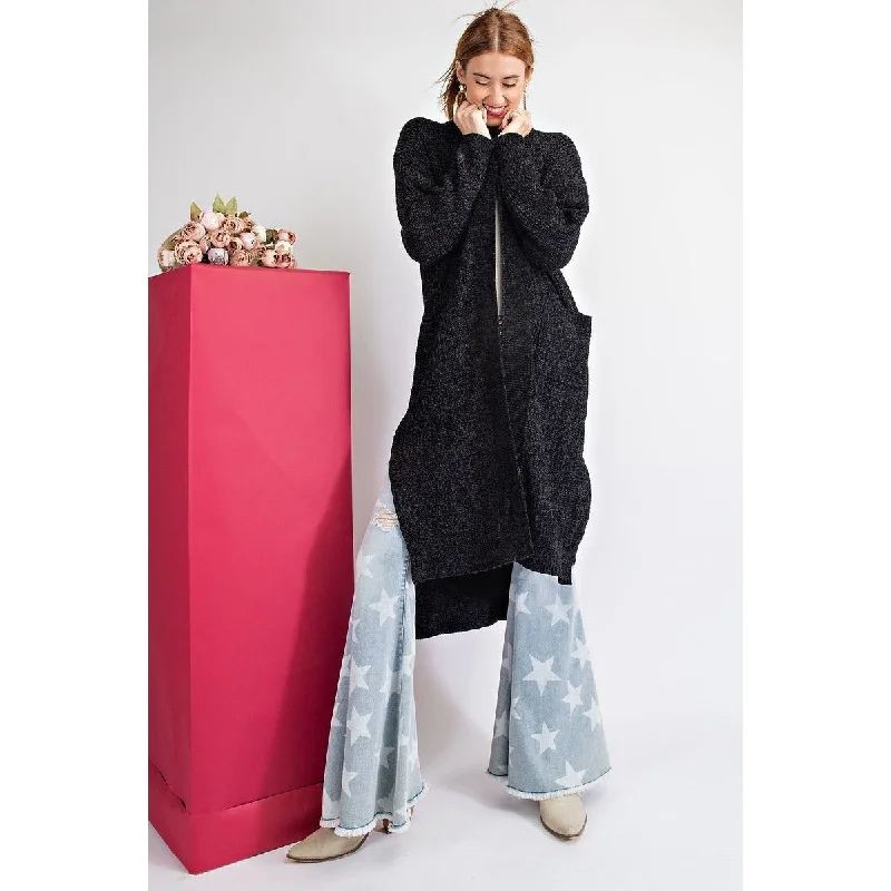 Velvet Thread Maxi Cardigan Polished Women's Silk