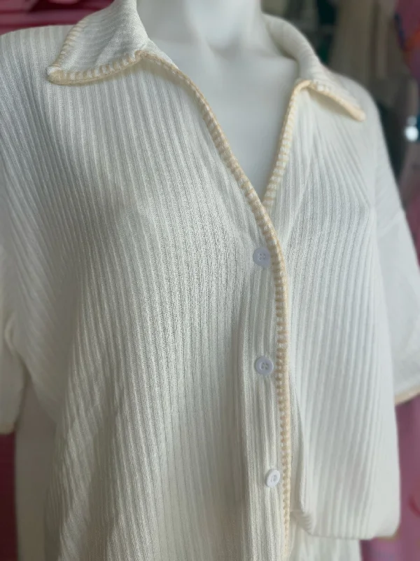 By Frankie White Two Piece Set White Cozy Women's Winter Cozy Women's Winter