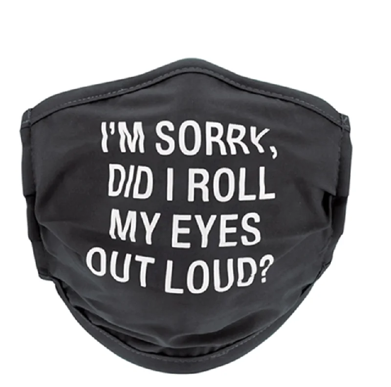 Roll My Eyes  Traveling Face Covering Artistic Women's Hand - painted