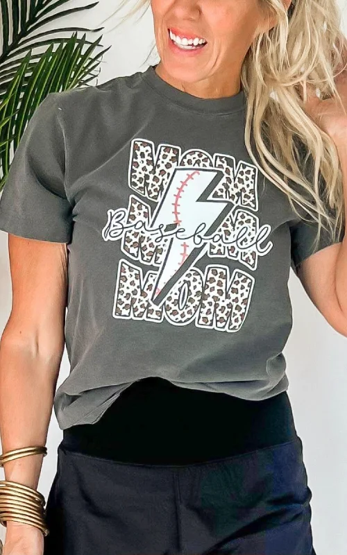 Mama Baseball Lightning Bolt Garment Dyed Graphic T-shirt* Laid - back Women's Style Laid - back Women's Style Mama Baseball Lightning Bolt Garment Dyed Graphic T-shirt* Laid - back Women's Style Laid - back Women's Style