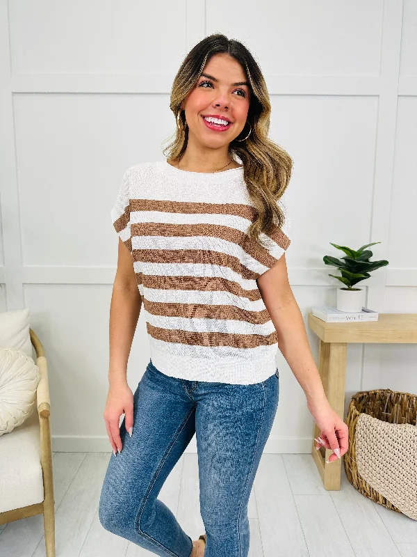Snug Stripes Top Trendy Women's 