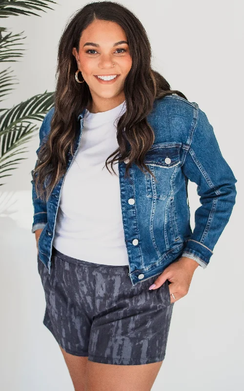 Dark Wash Denim Jacket Youthful Women's Anime - inspired Youthful Women's Anime - inspired Dark Wash Denim Jacket Youthful Women's Anime - inspired Youthful Women's Anime - inspired