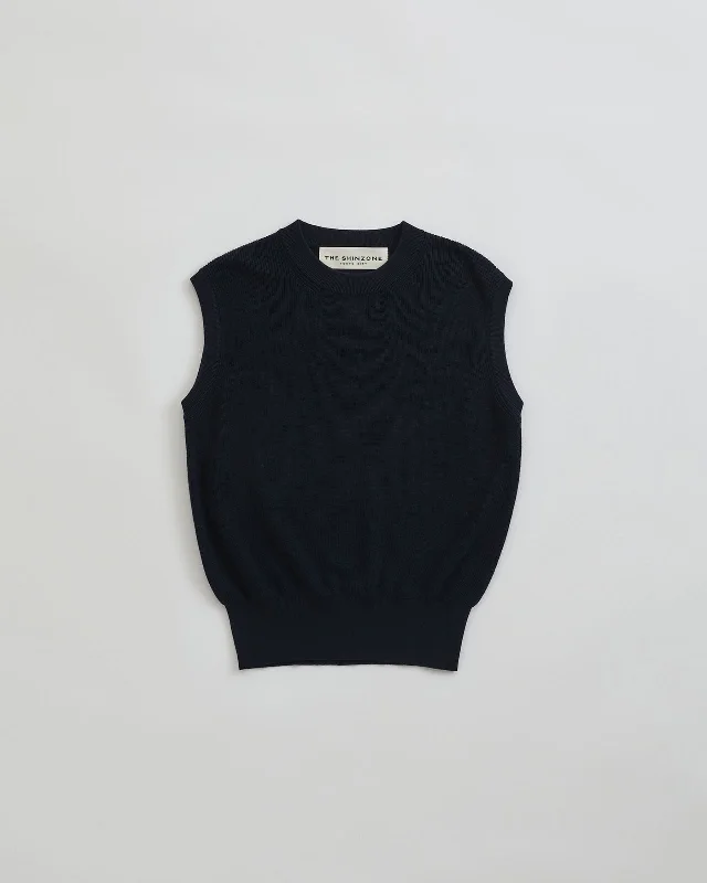 HIGH TWISTED COTTON KNIT VEST Athletic Women's High - 