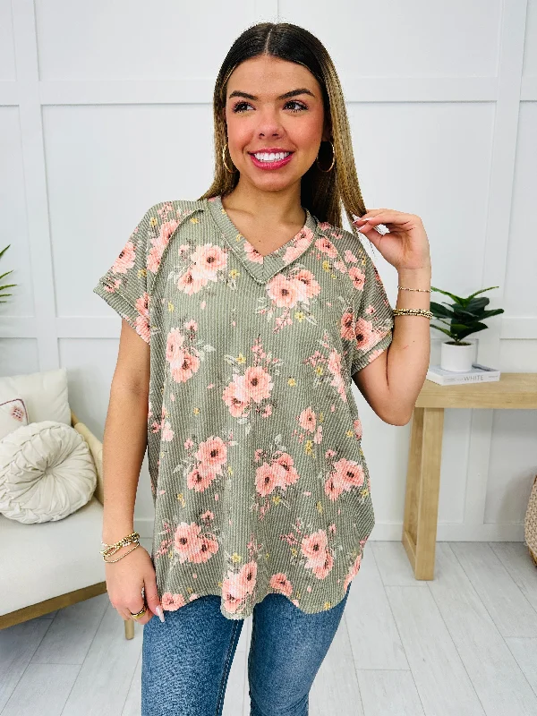 Softly Blooming Top Geometric