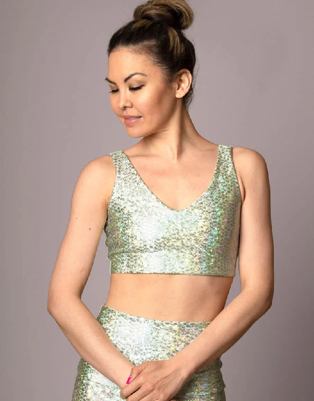 Mint Mermaid V Crop Dynamic Women's High - energy Dynamic Women's High - energy