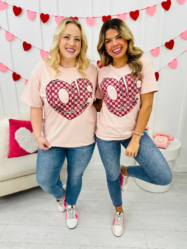 Love Grid Graphic Tee Adventure