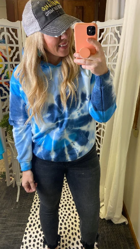 Lake Blues Tie Dye Hoodie - Final Sale** Sophisticated Women's 