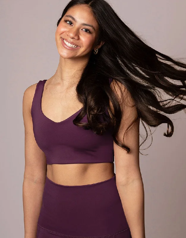 Empower V Crop Eggplant Cozy Women's Winter Cozy Women's Winter