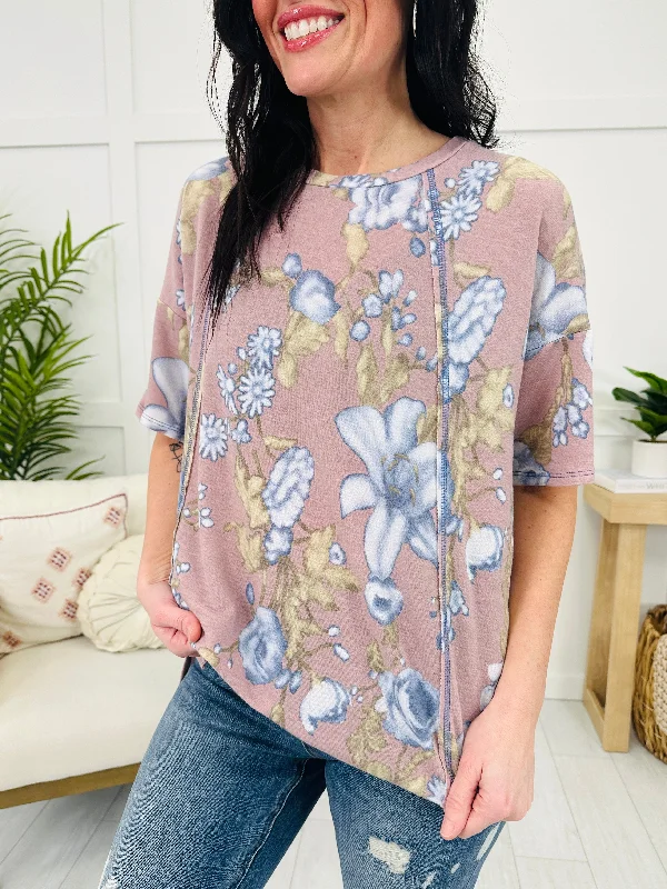 Whispering Flowers Top Refined Women's Hand - crafted