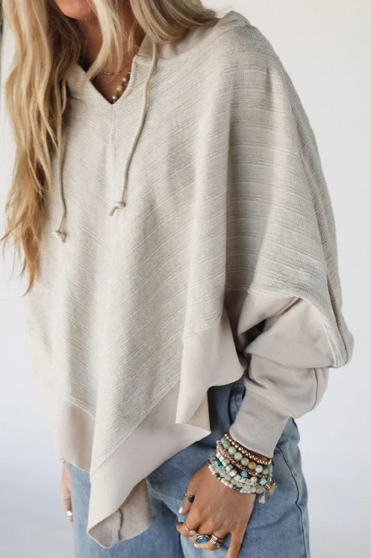High Point Hoodie Top - Beige Country