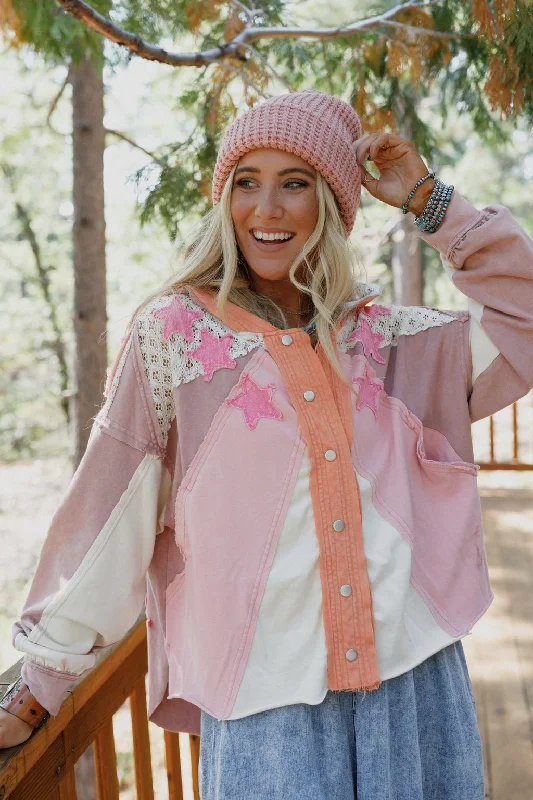 Stellar Journey Shacket - Pink Cashmere
