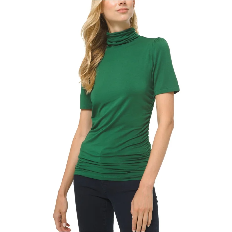 Michael Kors Womens Ruched Pullover Blouse, Green, X-Large Bold Women's Statement Bold Women's Statement