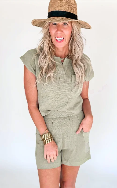 Trust the Journey Relaxed Woven Top & Shorts Set - Final Sale performance performance Trust the Journey Relaxed Woven Top & Shorts Set - Final Sale performance performance