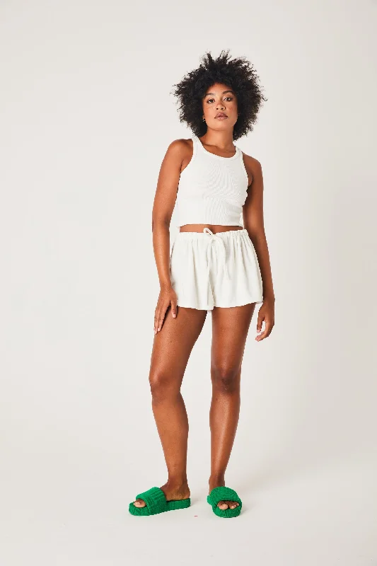Summi Summi - CROPPED RACER TANK - WHITE Country