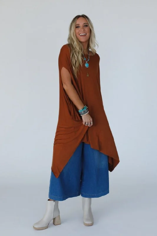 The Wren Tunic - Choco Brown Stylish Women's Tropical 