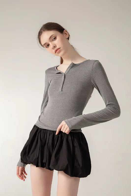 LUCIE Top - Grey Traditional Women's Wool