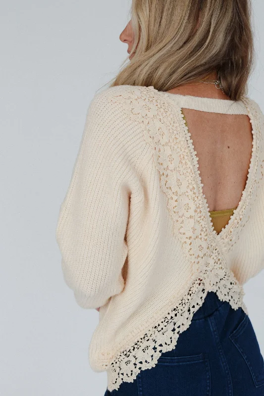 Back To Business Crochet Lace Top - Cream European European