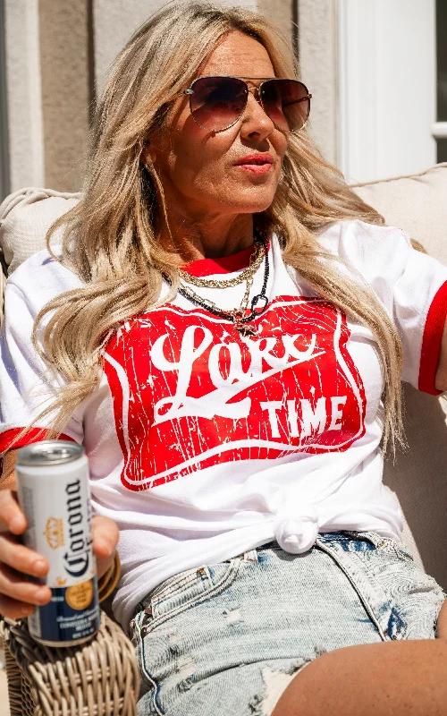 Lake Time Ringer Graphic T-shirt Hip Women's Urban Hip Women's Urban