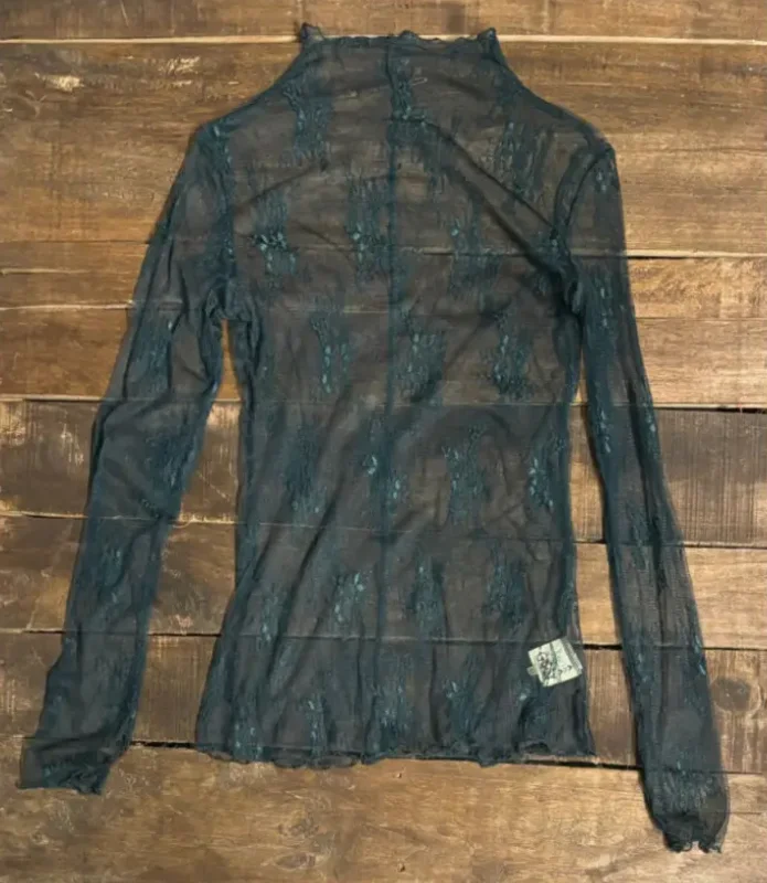 Trellis Vines Layering Top - Teal Gym