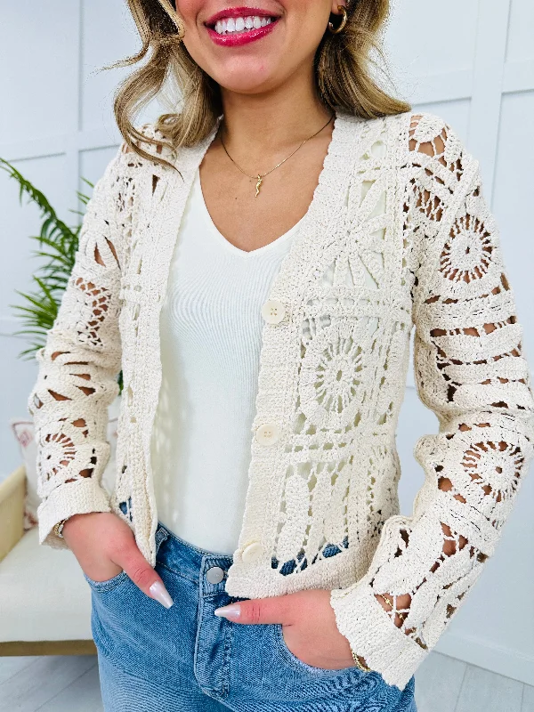 Lace In The Breeze Cardigan Casual Women's Loose - fitting