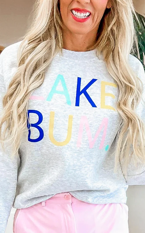 Lake Bum Graphic Crewneck Sweatshirt* Elegant Women's Formal  Elegant Women's Formal 