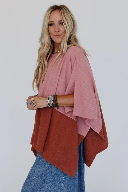 The Nest Lucky Shadow Top - Mauve Rust Classic Women's Tweed