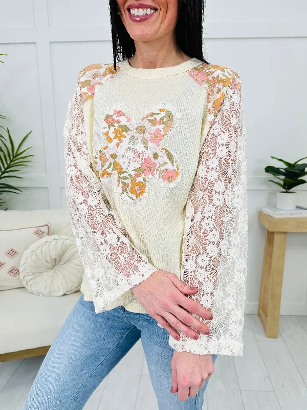 Beloved Bliss Top In Cream Classic Women's Tweed