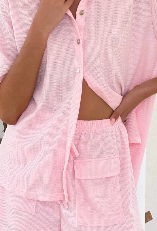 By Frankie Lucy Waffle Set / Pink Bold Women's Statement Bold Women's Statement