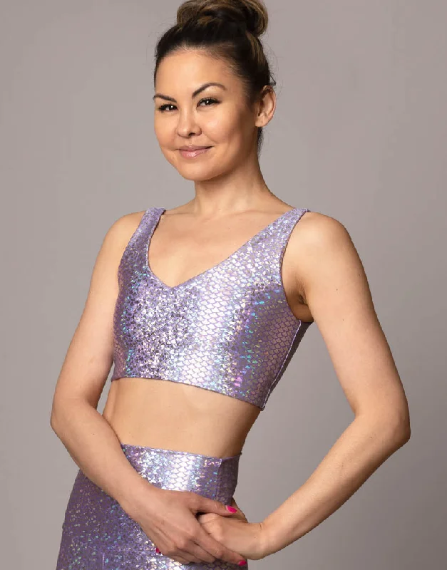 Lavender Mermaid V Crop Relaxed Women's Beachy Relaxed Women's Beachy