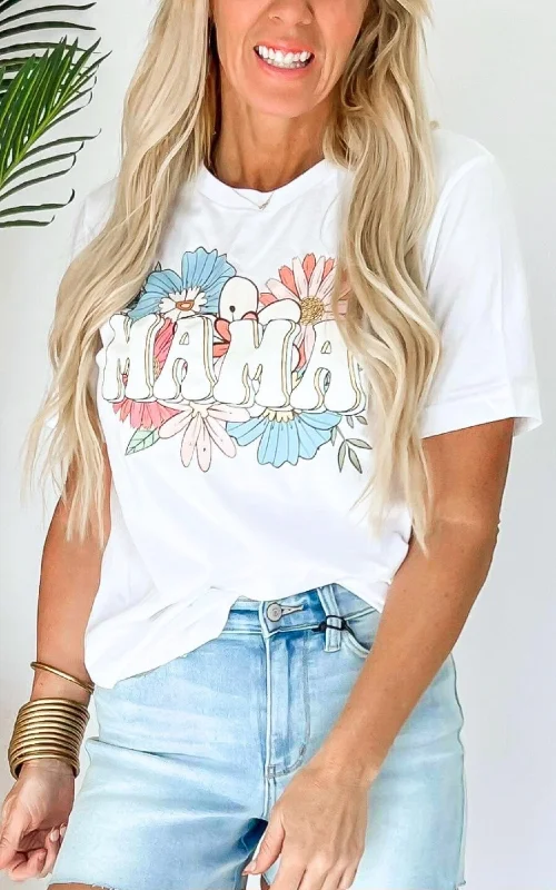 Flower Mama Graphic T-shirt Edgy Women's Punk Edgy Women's Punk