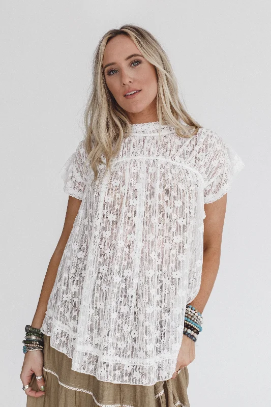 Darling Daydream Top - Off White Earthy Women's Hemp - based