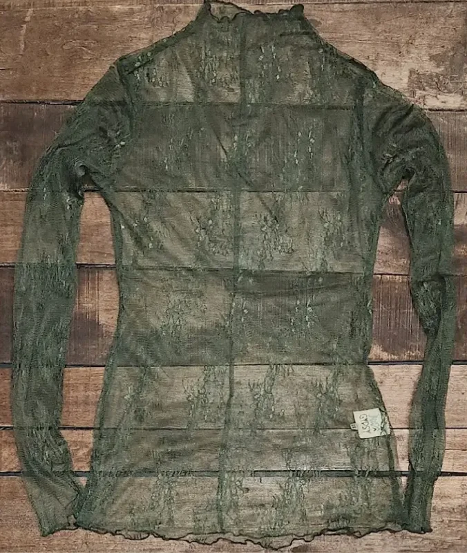 Trellis Vines Layering Top - Olive Streetwear Style for 