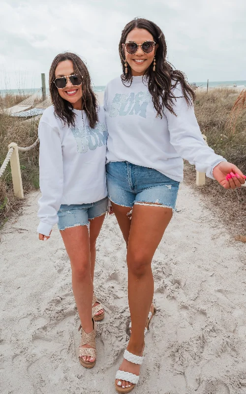 Ombre Beach Bum Sweatshirt Crewneck Sweatshirt Sleek Women's  Sleek Women's 