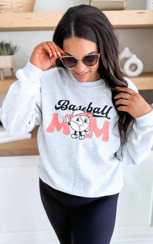 Baseball Mom Graphic Crewneck Sweatshirt Casual Women's Loose - fitting Casual Women's Loose - fitting Baseball Mom Graphic Crewneck Sweatshirt Casual Women's Loose - fitting Casual Women's Loose - fitting