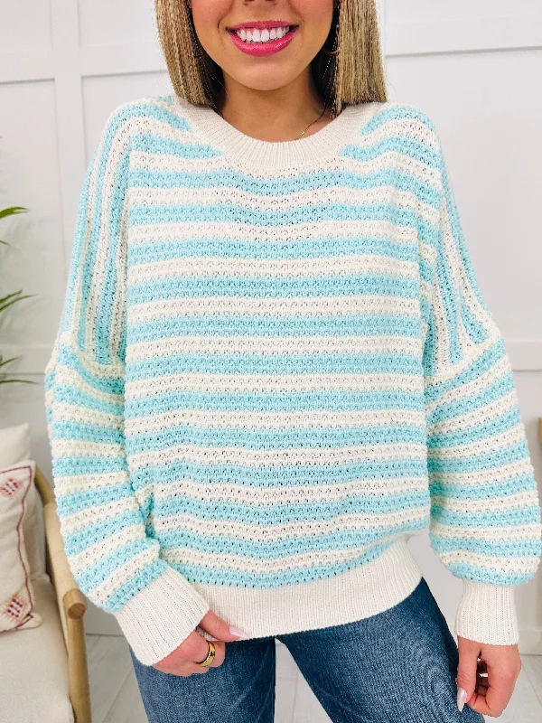 Lined To Perfection Sweater In Mint Stylish Women's Tropical 