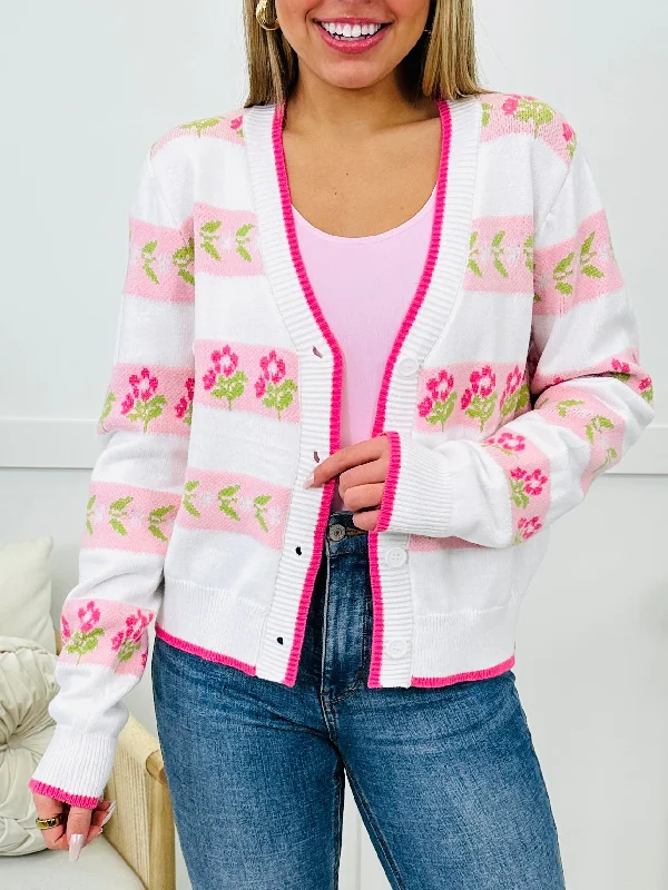 Blushing Blooms Cardigan Cozy Women's Winter