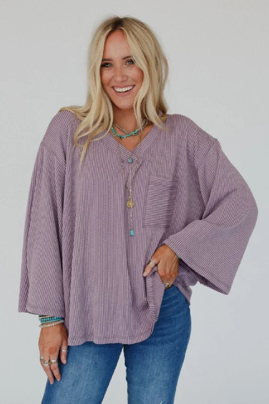The Nest All You Need Textured Top - Orchid Tough Women's Military - inspired