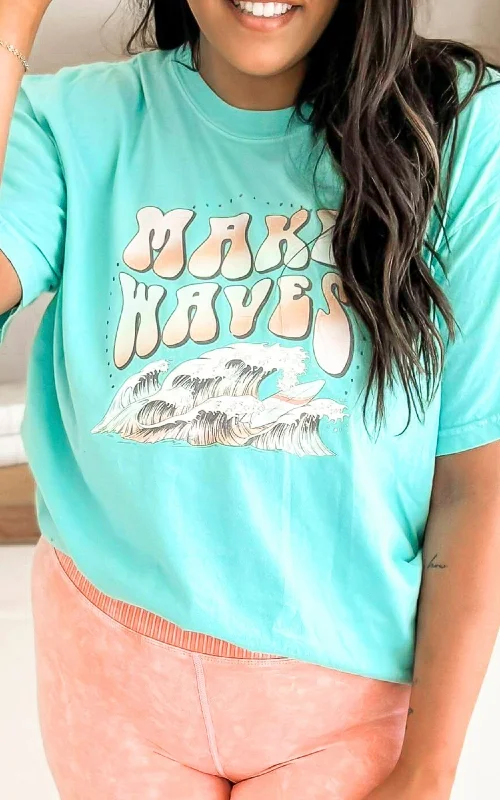 Mint MAKE WAVES Garment Dyed Graphic T-shirt Modern Women's  Modern Women's 