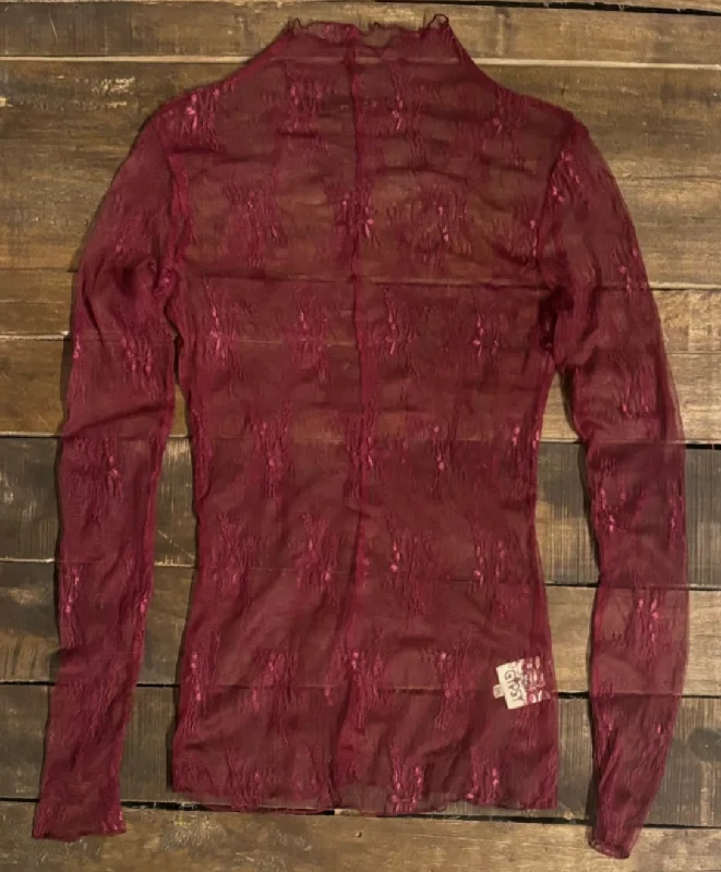 Trellis Vines Layering Top - Wine Classic Women's Tweed