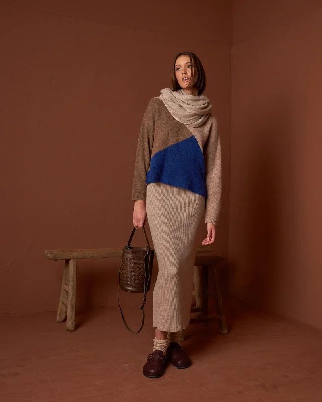 Indi & Cold Wool Intarsia Sweater Modern Women's Tech Modern Women's Tech