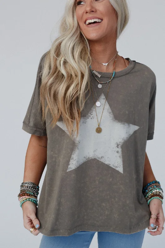 Lone Star Statement Top - Olive Modern Women's Tech Modern Women's Tech