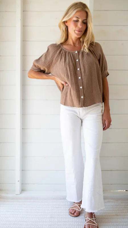 Everly Gauze Top - Dune Modern Women's 