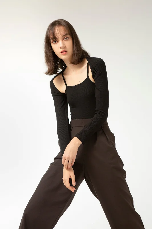 LUV Cardigan - Black (Cropped) Contemporary 