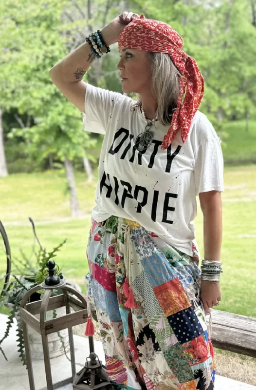 Moon Dance Tee Line- Dirty Hippie - White Tough Women's Military - inspired