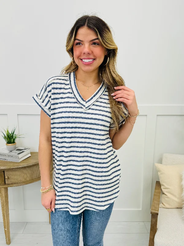 Perfectly Aligned Top In Chambray Classic Women's Tweed