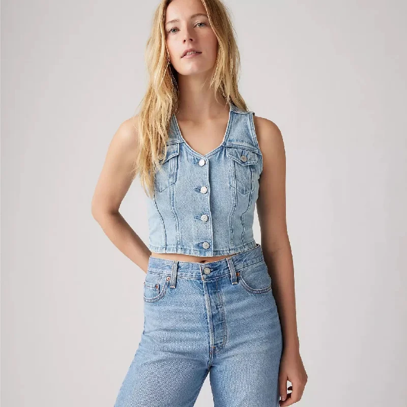 Bella Denim Corset - I Will Refined Women's Hand - crafted